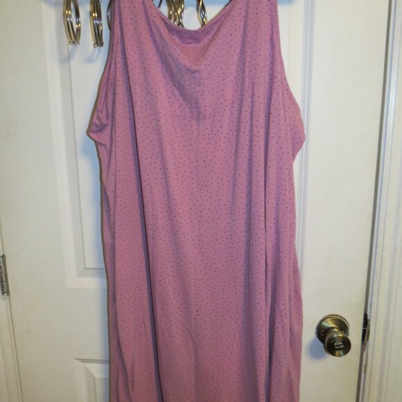 4X Secret Treasures Pink w/Black Polka Dot Midi Night gown - Picture 5 of 6